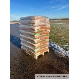 1 palle 6 mm Svenske Stockhorvan træpiller (10kg sække/840kg pr.pll) incl. moms + fragt
